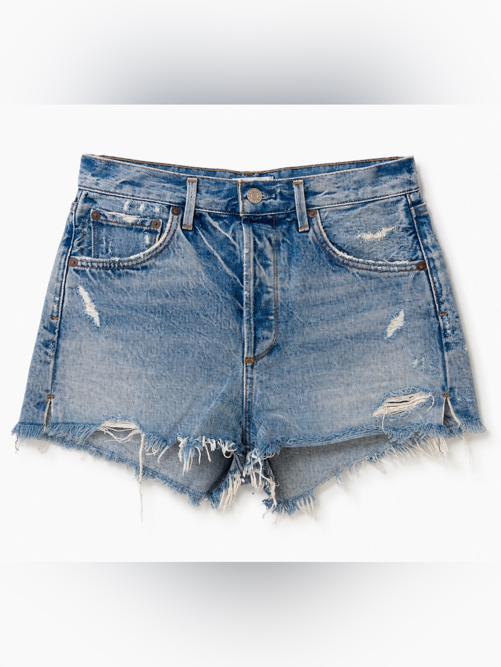 AGOLDE Parker Vintage Cutoff Denim Shorts Distressed Light Wash Size 26